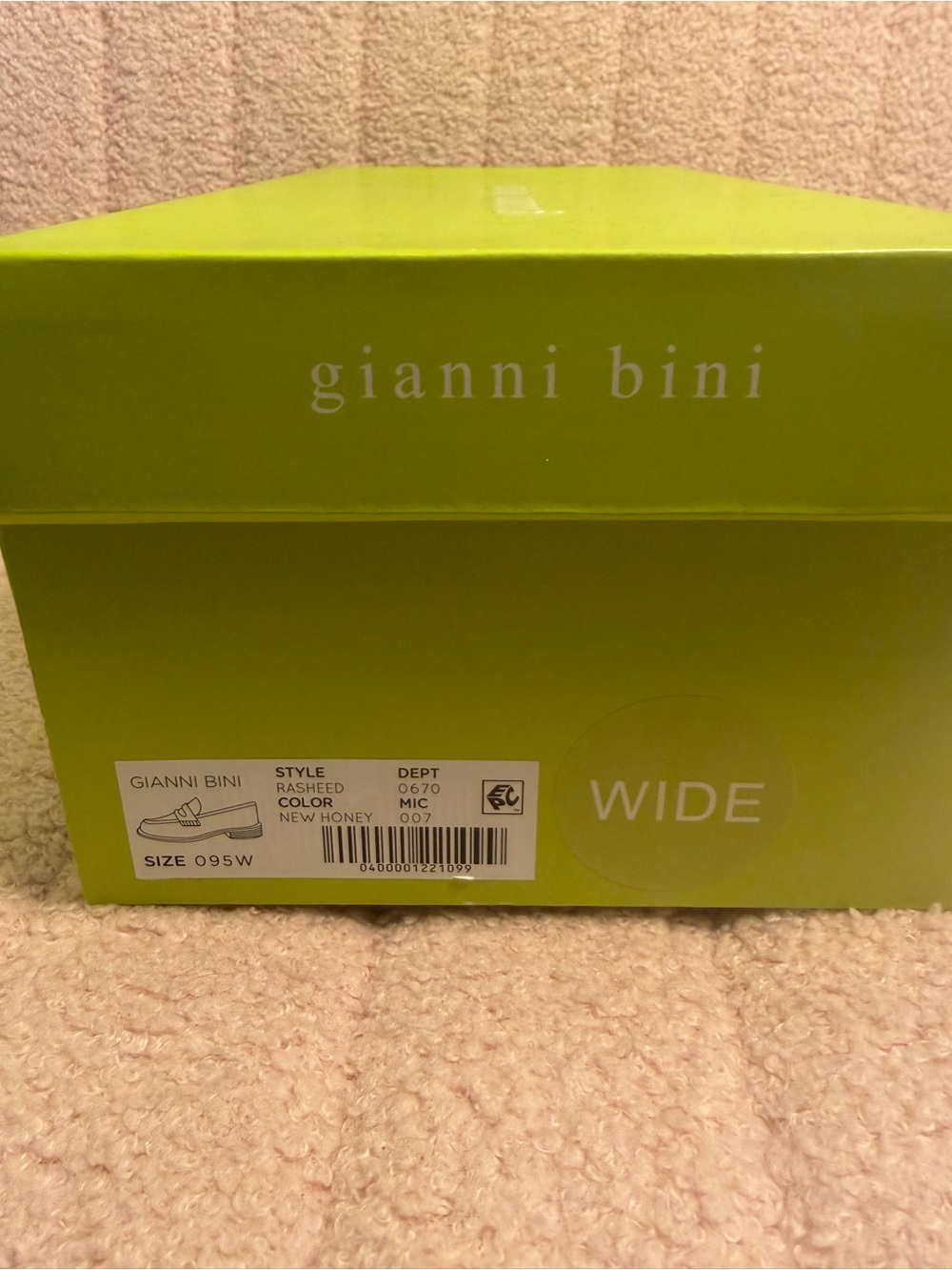 Gianni Bini Bright Lime Green Shoe Box with Logo
